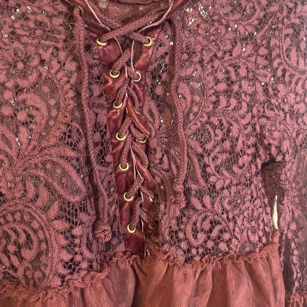 Coco + Jaimeson C+J Collection Boho Brown Lace Up… - image 3